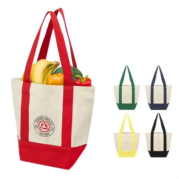 Recycled cotton canvas tote bag with front pocket and 18" handles.... from ASI 61125 Hit Promotional Products / Hit®
