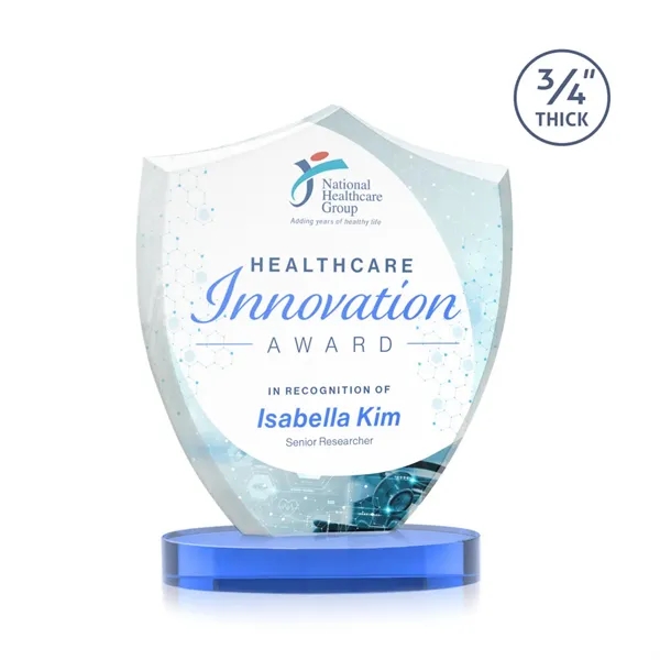 Scudo Shield VividPrint™ Award on Alberton Base - Sky Blue... from ASI 84592 St Regis Group / St Regis