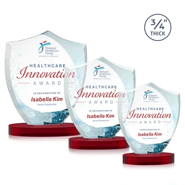 Scudo Shield VividPrint™ Award on Alberton Base - Red... from ASI 84592 St Regis Group / St Regis