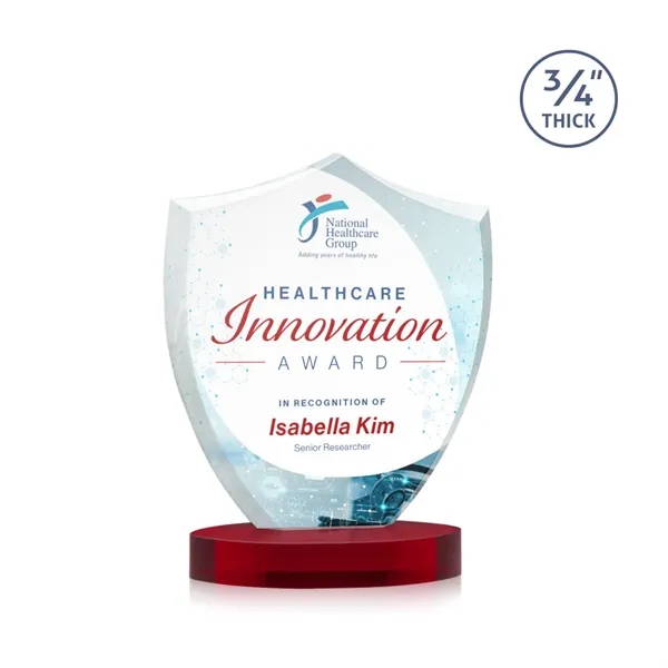 Scudo Shield VividPrint™ Award on Alberton Base - Red... from ASI 84592 St Regis Group / St Regis