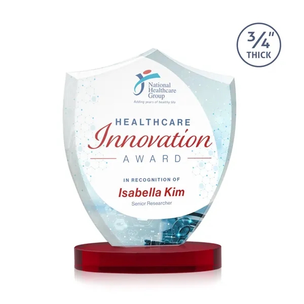 Scudo Shield VividPrint™ Award on Alberton Base - Red... from ASI 84592 St Regis Group / St Regis