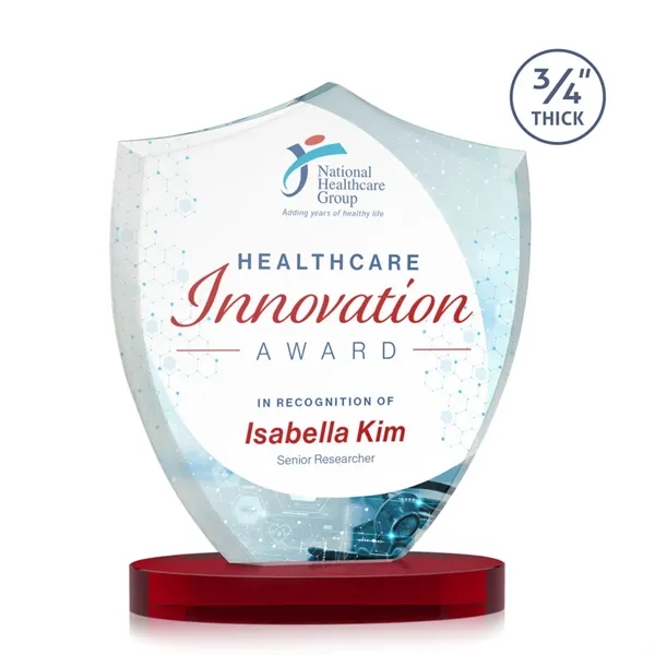 Scudo Shield VividPrint™ Award on Alberton Base - Red... from ASI 84592 St Regis Group / St Regis