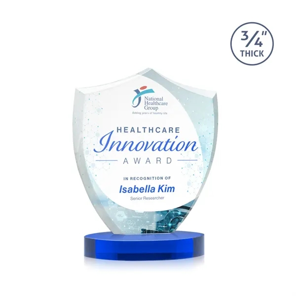 Scudo Shield VividPrint™ Award on Alberton Base - Blue... from ASI 84592 St Regis Group / St Regis