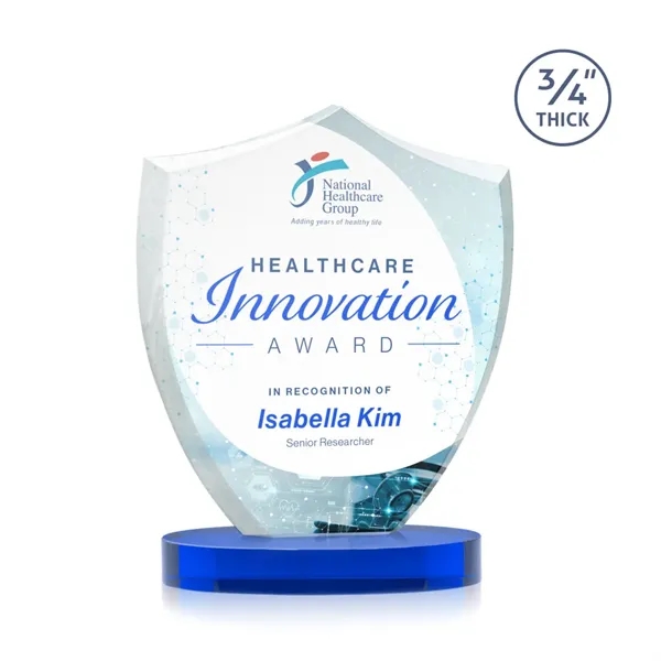 Scudo Shield VividPrint™ Award on Alberton Base - Blue... from ASI 84592 St Regis Group / St Regis