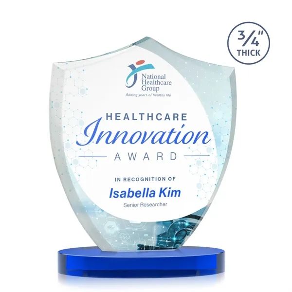 Scudo Shield VividPrint™ Award on Alberton Base - Blue... from ASI 84592 St Regis Group / St Regis