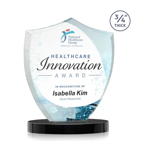 Scudo Shield VividPrint™ Award on Alberton Base - Black... from ASI 84592 St Regis Group / St Regis