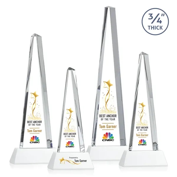 Majestic Tower VividPrint™ Award on Newhaven Base - White... from ASI 84592 St Regis Group / St Regis
