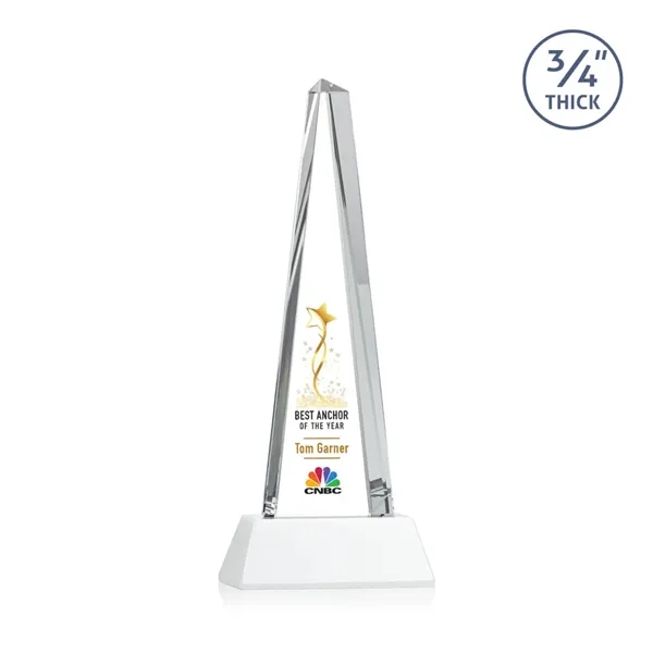 Majestic Tower VividPrint™ Award on Newhaven Base - White... from ASI 84592 St Regis Group / St Regis