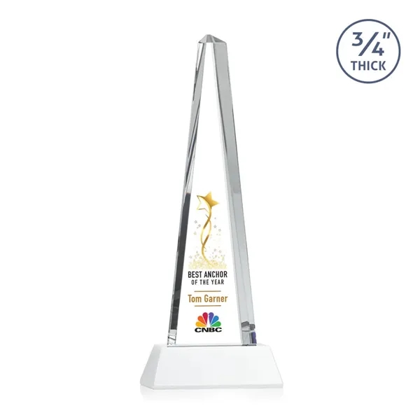 Majestic Tower VividPrint™ Award on Newhaven Base - White... from ASI 84592 St Regis Group / St Regis
