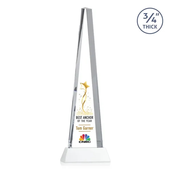 Majestic Tower VividPrint™ Award on Newhaven Base - White... from ASI 84592 St Regis Group / St Regis