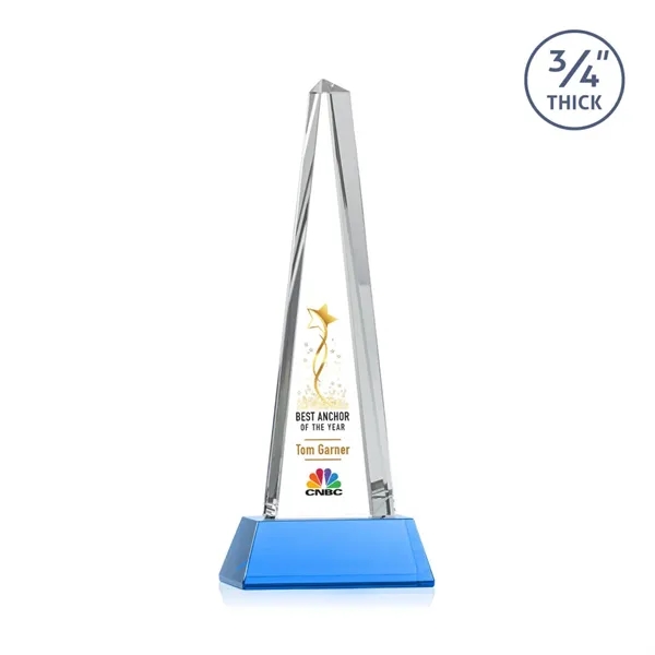 Majestic Tower VividPrint™ Award on Newhaven Base - Sky Blue... from ASI 84592 St Regis Group / St Regis