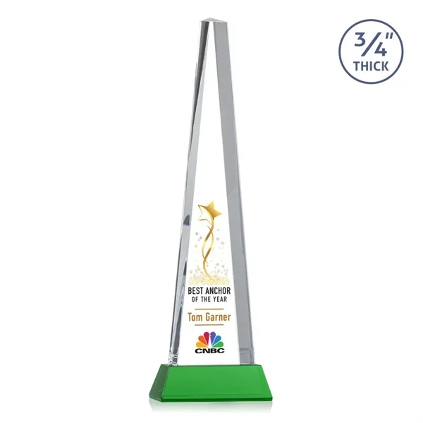 Majestic Tower VividPrint™ Award on Newhaven Base - Green... from ASI 84592 St Regis Group / St Regis