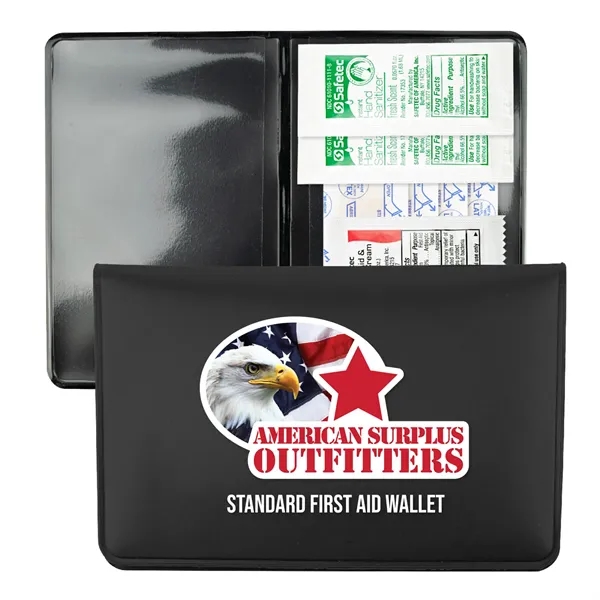 Vinyl fold over First Aid Wallet includes bandages, hand sanitizer, and... from ASI 54040 Fey Promo