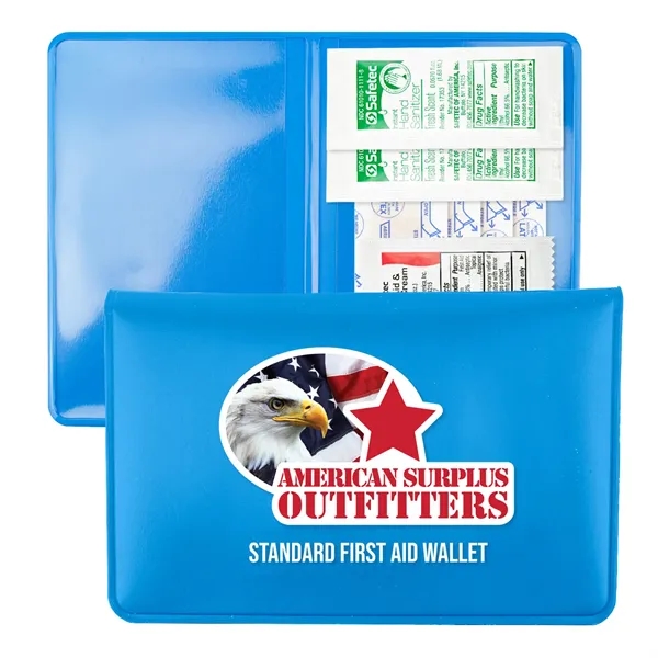 Vinyl fold over First Aid Wallet includes bandages, hand sanitizer, and... from ASI 54040 Fey Promo
