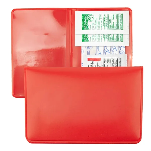 Vinyl fold over First Aid Wallet includes bandages, hand sanitizer, and... from ASI 54040 Fey Promo
