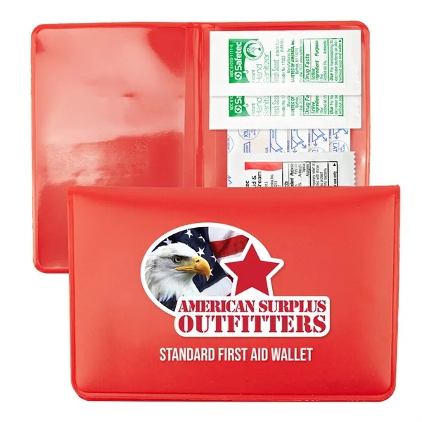 Vinyl fold over First Aid Wallet includes bandages, hand sanitizer, and... from ASI 54040 Fey Promo