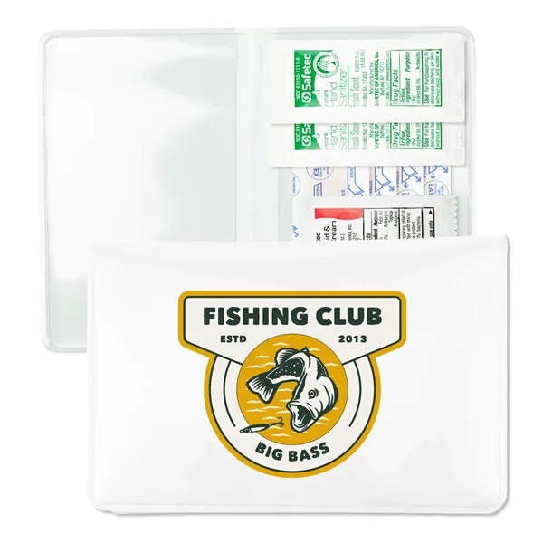 Vinyl fold over First Aid Wallet includes bandages, hand sanitizer, and... from ASI 54040 Fey Promo