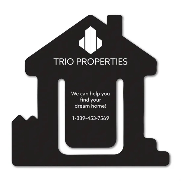 2.25" x 2.15625" house bookmark available in .020" 4CP white flexible... from ASI 53430 Executive Line / Executive Line®