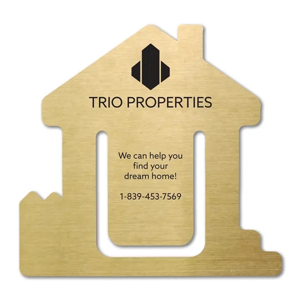 2.25" x 2.15625" house bookmark available in .020" 4CP white flexible... from ASI 53430 Executive Line / Executive Line®