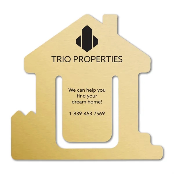 2.25" x 2.15625" house bookmark available in .020" 4CP white flexible... from ASI 53430 Executive Line / Executive Line®