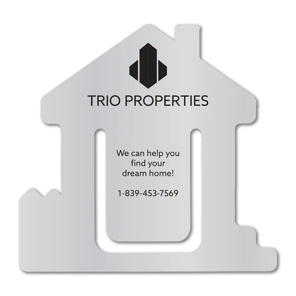 2.25" x 2.15625" house bookmark available in .020" 4CP white flexible... from ASI 53430 Executive Line / Executive Line®