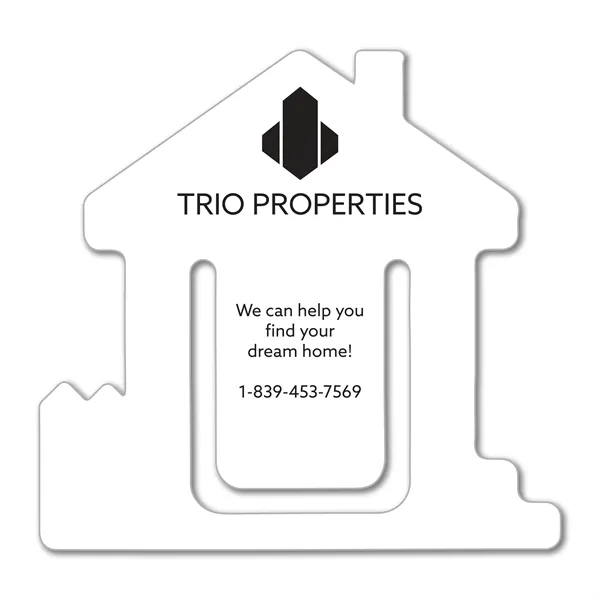 2.25" x 2.15625" house bookmark available in .020" 4CP white flexible... from ASI 53430 Executive Line / Executive Line®