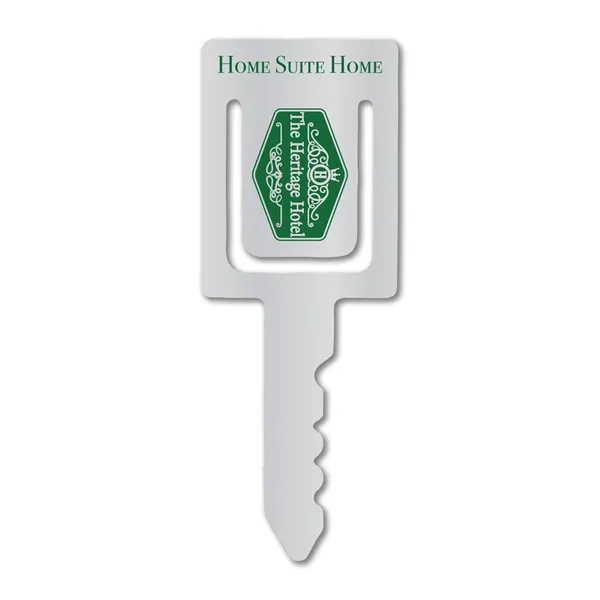 1.25" x 3.3125" Key bookmark available in .020" 4CP white flexible... from ASI 53430 Executive Line / Executive Line®