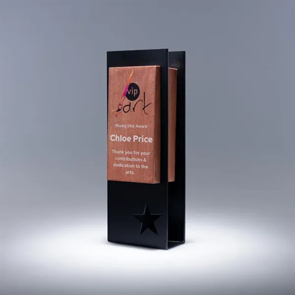 A cherry walnut core floats within a bold black steel frame,... from ASI 62985 J. Charles