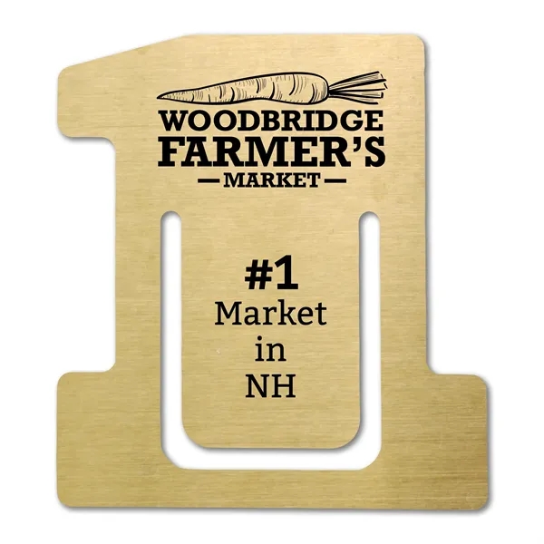 1.8125" x 2" Number One shaped bookmark available in .020" 4CP... from ASI 53430 Executive Line / Executive Line®