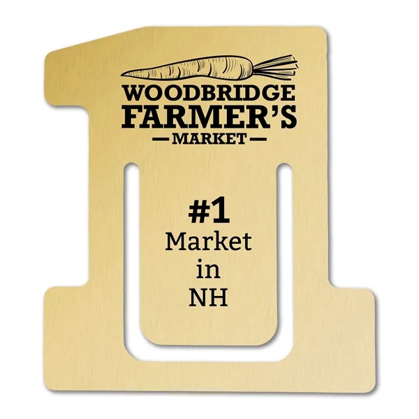1.8125" x 2" Number One shaped bookmark available in .020" 4CP... from ASI 53430 Executive Line / Executive Line®