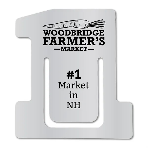 1.8125" x 2" Number One shaped bookmark available in .020" 4CP... from ASI 53430 Executive Line / Executive Line®