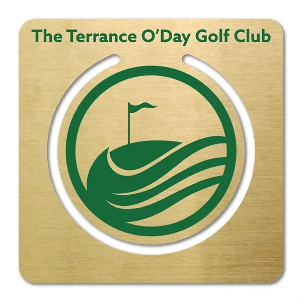 2" x 2" square bookmark available in .020" 4CP white flexible... from ASI 53430 Executive Line / Executive Line®