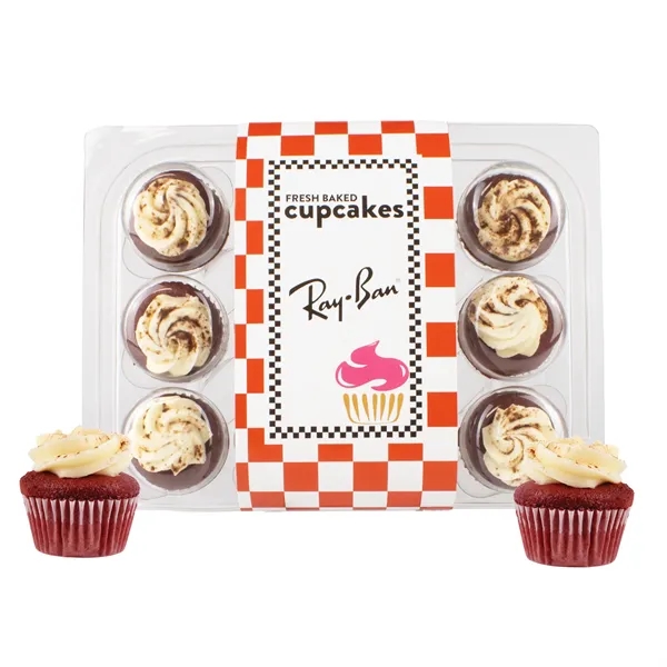 12 bite-size cupcakes packed in a container wrapper with a full... from ASI 71685 Midnite Snax®