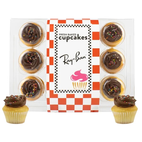 12 bite-size cupcakes packed in a container wrapper with a full... from ASI 71685 Midnite Snax®