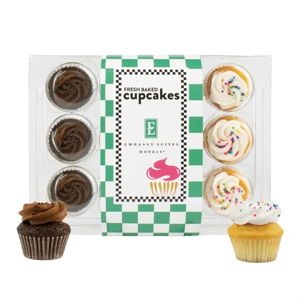 12 bite-size cupcakes packed in a container wrapper with a full... from ASI 71685 Midnite Snax®