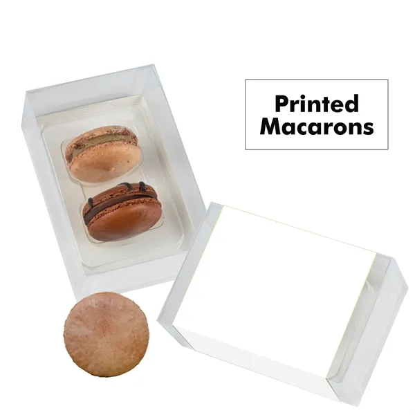 Set of 2 macarons with full color edible printing.... from ASI 71685 Midnite Snax®