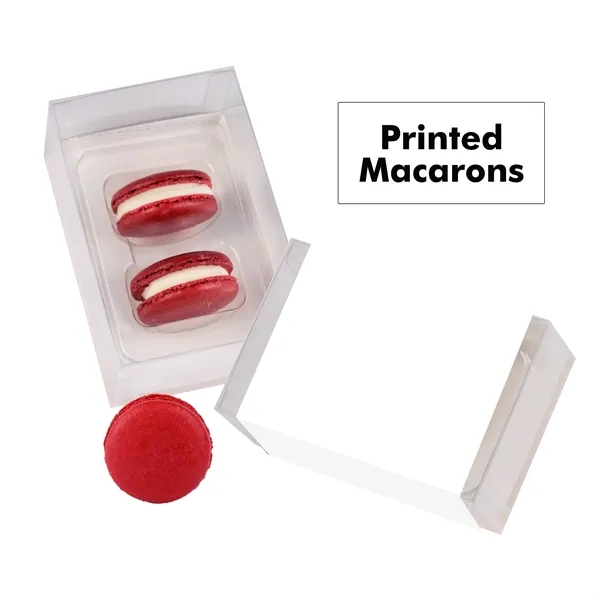 Set of 2 macarons with full color edible printing.... from ASI 71685 Midnite Snax®