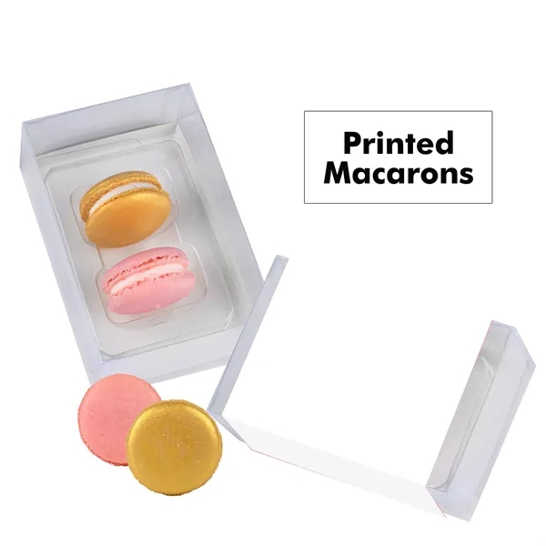 Set of 2 macarons with full color edible printing.... from ASI 71685 Midnite Snax®