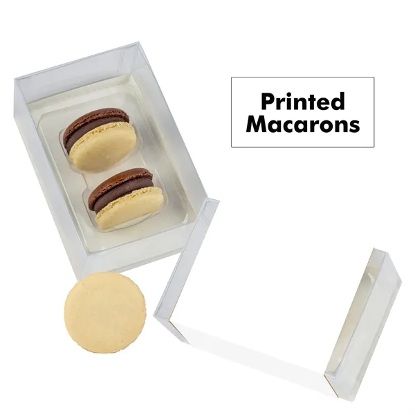Set of 2 macarons with full color edible printing.... from ASI 71685 Midnite Snax®