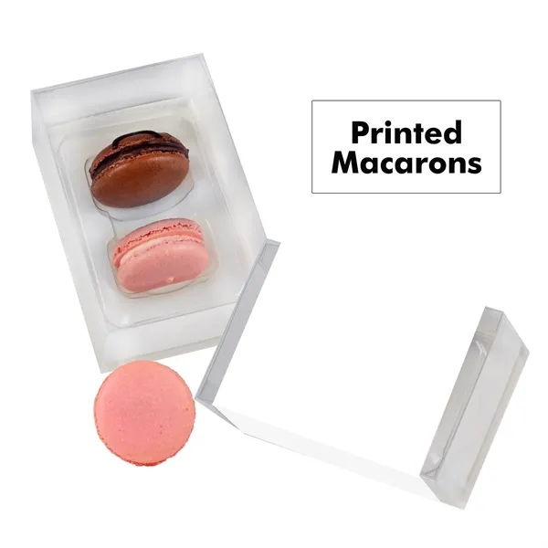 Set of 2 macarons with full color edible printing.... from ASI 71685 Midnite Snax®