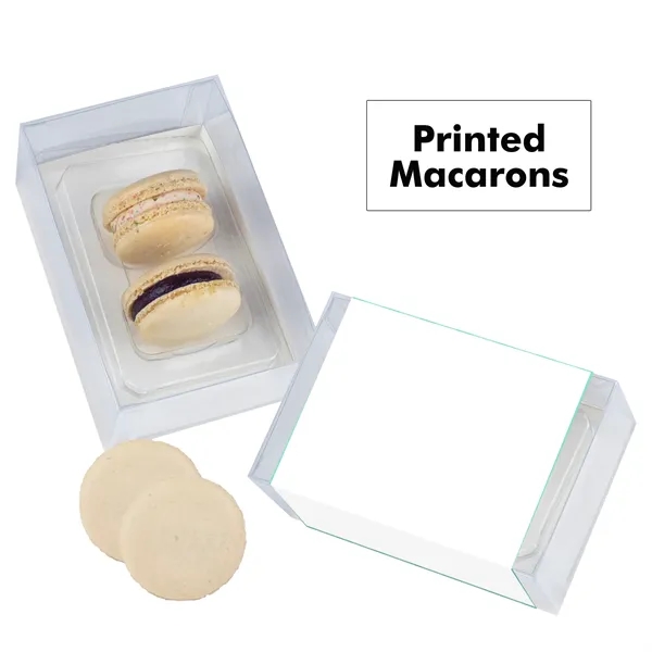 Set of 2 macarons with full color edible printing.... from ASI 71685 Midnite Snax®