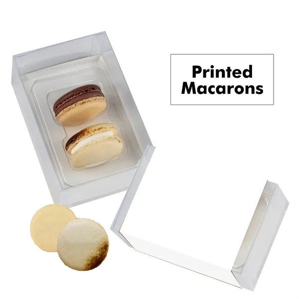 Set of 2 macarons with full color edible printing.... from ASI 71685 Midnite Snax®