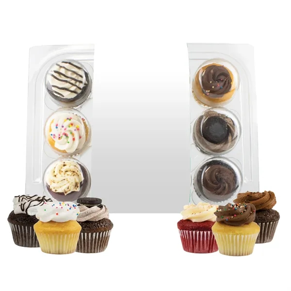 12 bite-size cupcakes packed in a container wrapper with a full... from ASI 71685 Midnite Snax®