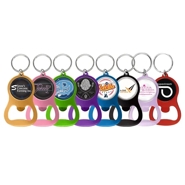 Aluminum bottle opener with full color poly dome imprint and split... from ASI 52263 EMT / EMT