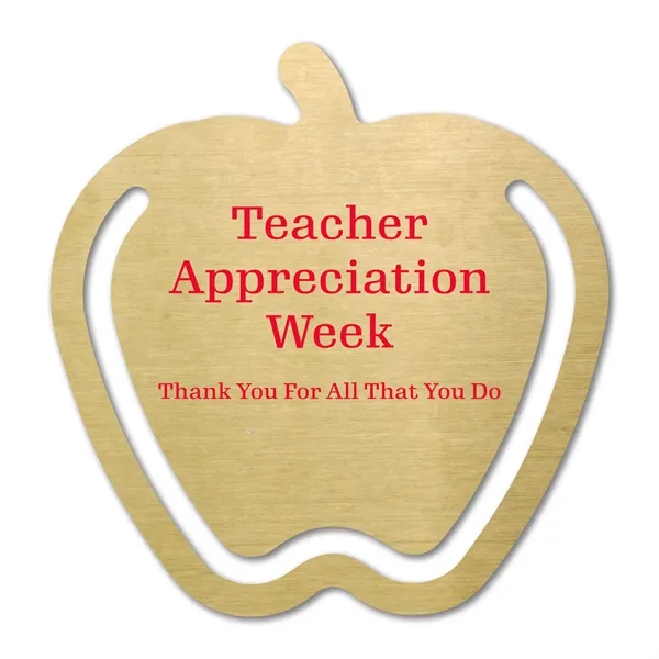 2.1875" x 2.25" Apple bookmark available in .020" 4CP white flexible... from ASI 53430 Executive Line / Executive Line®