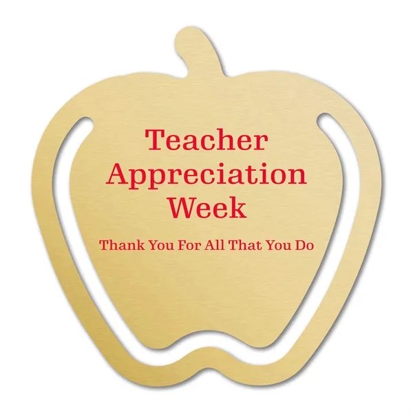 2.1875" x 2.25" Apple bookmark available in .020" 4CP white flexible... from ASI 53430 Executive Line / Executive Line®