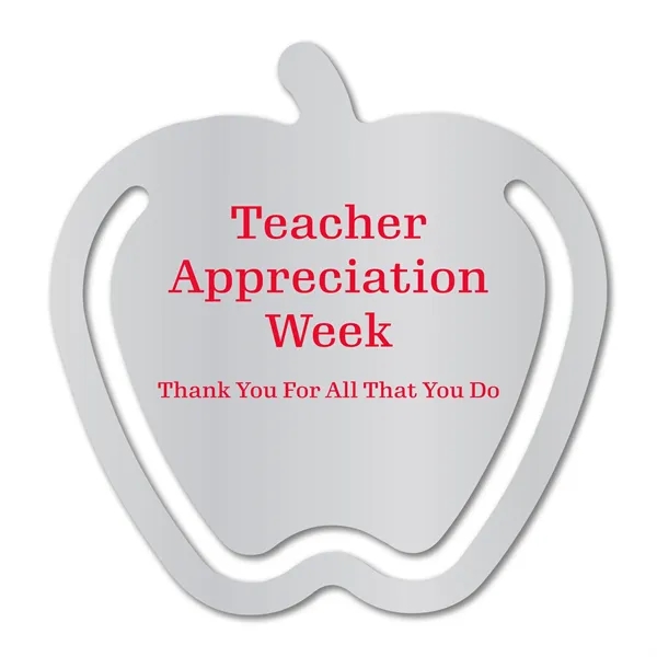 2.1875" x 2.25" Apple bookmark available in .020" 4CP white flexible... from ASI 53430 Executive Line / Executive Line®