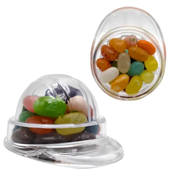 Jelly Belly® Jelly Beans inside a hard-hat shaped container... from ASI 71685 Midnite Snax®
