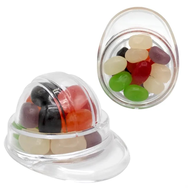 Assorted Jelly Beans inside a hard-hat shaped container... from ASI 71685 Midnite Snax®