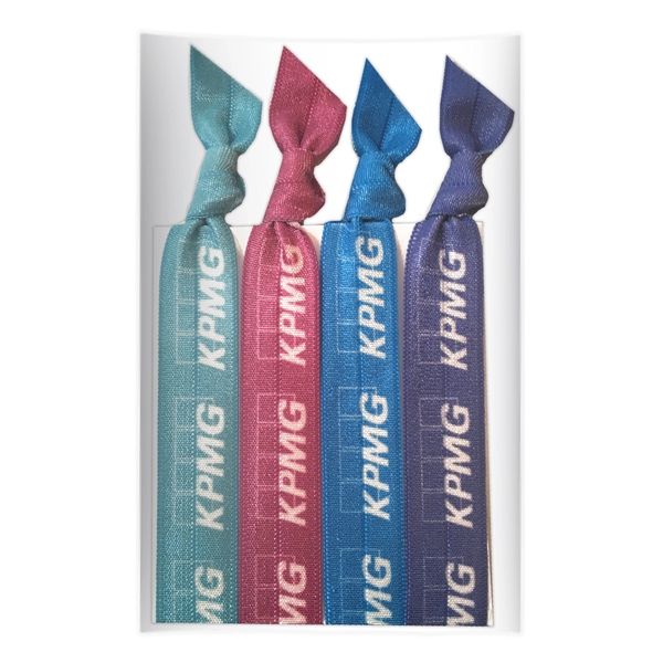 Hair Ties w/ White Backer card/cello - FOUR pack... from ASI 80127 Quashies, LLC